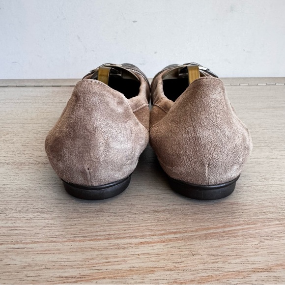 AGL Attilio Giusti Leombruni Monika‎ Ballet Flats Size 38 Brown Suede Cap Toe - Picture 4 of 11